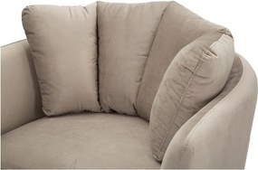 Szarobrązowy aksamitny fotel Kiev – Mauro Ferretti