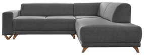 Szary rozkładany/ze schowkiem narożnik (prawostronny/w kształcie litery L) Classy Sophie – Miuform