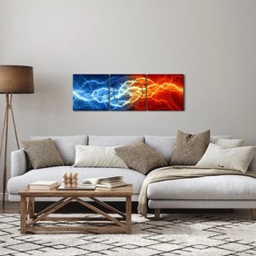 Obraz napięcia elektrycznego (z zegarem) (90x30 cm)