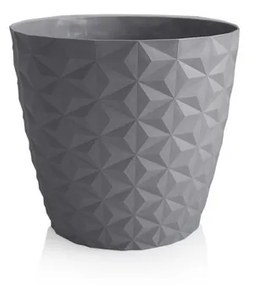 Crystal matt doniczka z recyklingu 16 cm, kamienny szary, 16 cm
