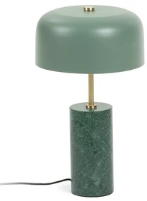 Zielona lampa stołowa Kave Home Biscane