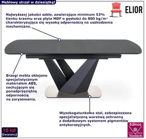 Popielaty rozkładany nowoczesny stół T0-C15
