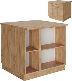 Wyspa kuchenna złoty dąb energetyczny 90x60x82 fame-line