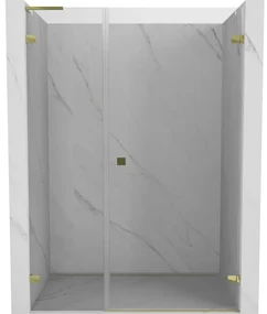 Mexen Lunar-B L drzwi prysznicowe uchylne prawe 110 cm, transparent, złote - 832SL-110-050-50-00-P