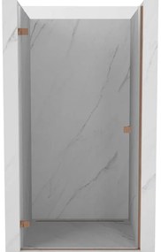 Mexen Lunar-B drzwi prysznicowe uchylne lewe 50 cm, transparent, miedź szczotkowana - 832-050-000-65-00-L