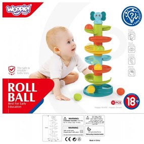 Woopie baby kulodrom tor kulkowy zestaw spirala + 3 kulki