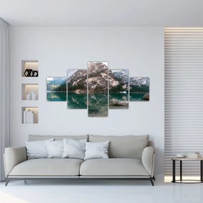 Obraz górskiego jeziora (125x70 cm)