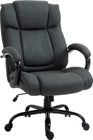 Vinsetto Fotel biurowy, Ergonomiczny fotel biurowy, Fotel obrotowy z wyściełanym podłokietnikiem, do 220 kg, Szary
