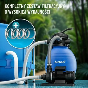 Filtr piaskowy do basenu AQUA, 10 200 l/h, niebieska Jurhan