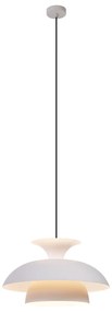 Lampa wisząca w stylu skandynawskim beżowa z białym wnętrzem - TitusSkandynawski Oswietlenie wewnetrzne