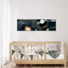 Obraz - Złote kółka (170x50 cm)