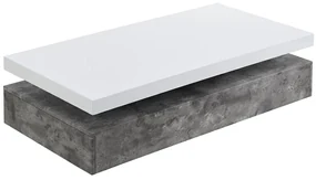 Ława FELIX – 2 szuflady – MDF – kolor: szary i biały