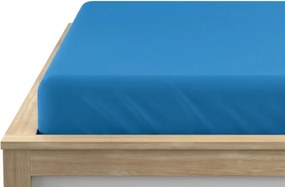 PrzytulneMieszkanie.pl Prześcieradło jersey niebieskie 90 x 200 cm