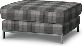 Pokrowiec na podnóżek Kramfors kolor szary tkanina strukturalna, wzorzysta