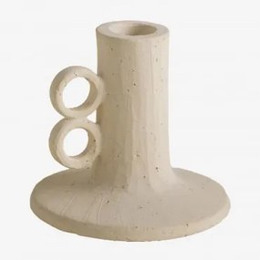 Świecznik Ceramiczny Marit Kremowa - Sklum