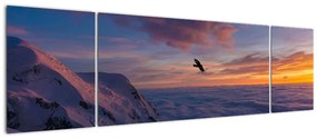 Obraz o zachodzie słońca, Mt. Blanc (170x50 cm)