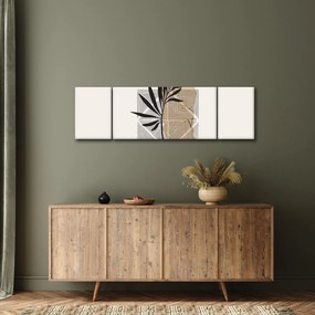 Obraz - Abstrakcja z tropikalnymi liśćmi N⁰1 (170x50 cm)