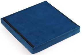 Pikowana granatowa kwadratowa pufa składana K7-S12