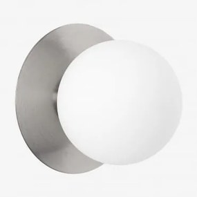 Anine Kinkiet Ścienny Z Żelaza I Szkła Chrome & Ø15 Cm - Sklum