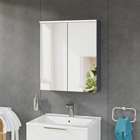 Szafka łazienkowa SOLO z oświetleniem LED i lustrem 60 cm