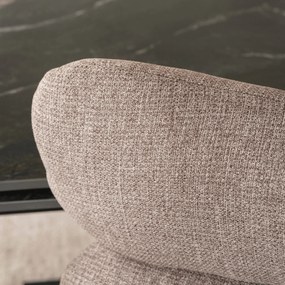 Krzesło Tapicerowane Obrotowe ALVARO Brązowe Nowoczesne