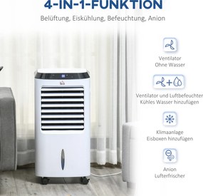 HOMCOM Mobilny Klimatyzator z pilotem 20 ㎡ kolor: biały + czarny, 38,2 x 31,6 x 76 cm