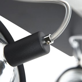 Designerski reflektor czarny 2-światłowy regulowany - Nox