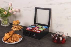 Drewniana herbaciarka TEA, 9 przegródek