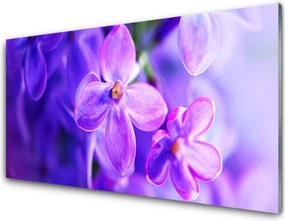 Panel Szklany Polana Fioletowych Kwiatów