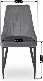 Zestaw Stół Okrągły Rozkładany HARRY 102-142 cm Dąb Artisan/Czarny i 4 Krzesła Tapicerowane BARI Szare