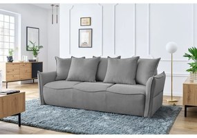 Jasnoszara rozkładana sofa 226 cm Leon – Bobochic Paris