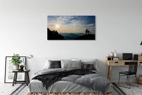 Obraz na płótnie Człowiek i Pies w Górach