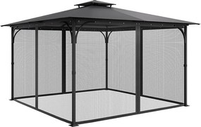 Namiot Ogrodowy SucceBuy Zamienny Ekran do Altany Ogrodowej 3,6 m x 3,6 m x 2,3 m (12 x 12 x 7,5 Stopy) Altana Tarasowa, Tylko Siatka