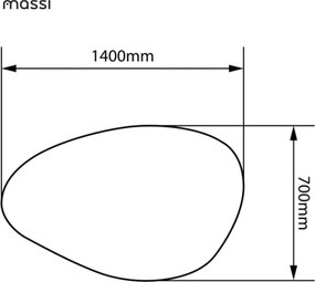 Lustro o nieregularnym kształcie oszlifowane bez podświetlenia MISTRAL | Różne rozmiary | Różne kolory szkła : Kolor tafli szkła - Brązowy, Rozmiar - 140 x 70 cm