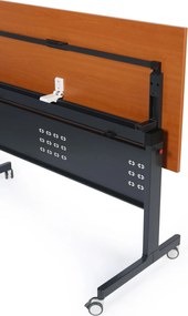 Mobilny stół PRIMO MOBI, 140x60 cm, biała podstawa, grafit