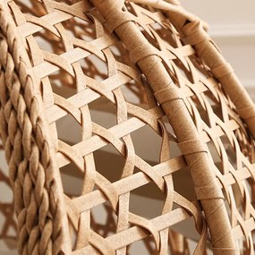 PROMOCJA Jasnobrązowe wiszące krzesło TROPIKAL ze stojakiem II. jakość