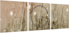 Obraz - Harmonious Meadow (z zegarem) (90x30 cm)