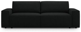 Czarna rozkładana sofa z materiału bouclé 247 cm Jodie – Micadoni Home