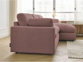 Różowy sztruksowy narożnik Belair – Bobochic Paris