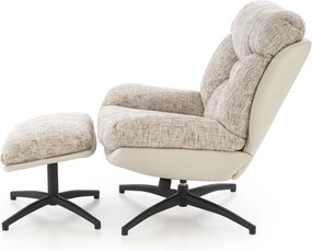 Obrotowy fotel z podnóżkiem i funkcją kołyski Kronos Halmar