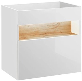 Podwieszana szafka pod umywalkę biały połysk 60 cm T2-K62