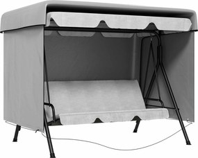 Outsunny Osłona na Meble Ogrodowe, Pokrowiec Ochronny dla Mebli Zewnętrznych, 215 cm x 155 cm x 150 cm, Szary