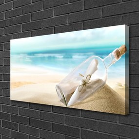 Obraz na Płótnie Plaża Butelka List Sztuka