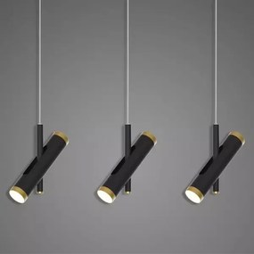 Loftowa lampa wisząca z trzema kloszami Lunette No.4