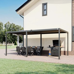 PRIMEYARD 3x5,5m Pergola Deluxe, lamelowa, antracyt - (GFPV01106)