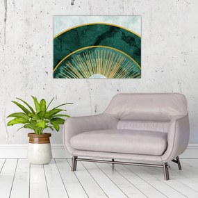 Obraz - Kształty ze złotą teksturą (70x50 cm)