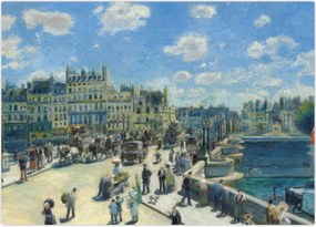 Obraz na szkle - Auguste Renoir, Pont Neuf, Paris, reprodukcje (70x50 cm)