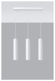 Biała lampa wisząca Nice Lamps Castro 3