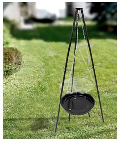 Grill na węgiel drzewny ze statywem, 70 x 152 cm