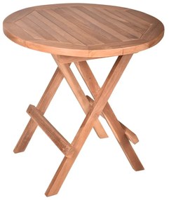 Okrągły stolik ogrodowy z litego drewna tekowego ø 50 cm Mitan – Garden Pleasure